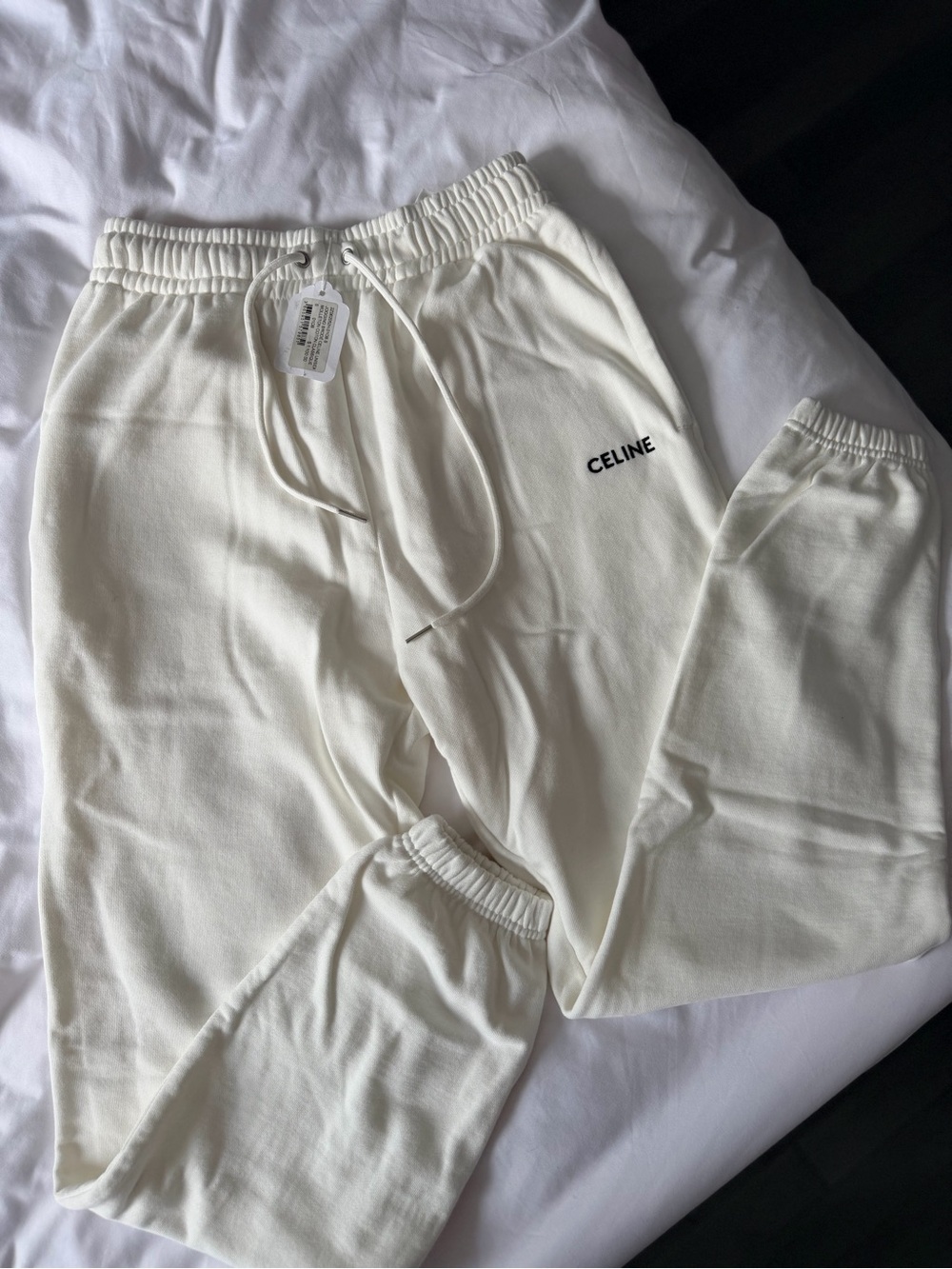 Celine Cream Drawstring Sweatpants - Picture 4 of 7